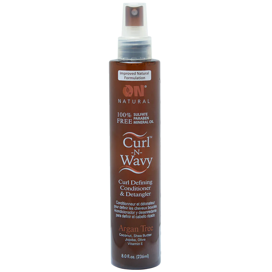 On Natural Curl-N-Wavy Curl Defining Conditioner & Detangler -Argan Tree 8oz