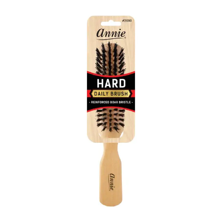 Annie Narrow Wooden Brush Boar Bristle 5 Row