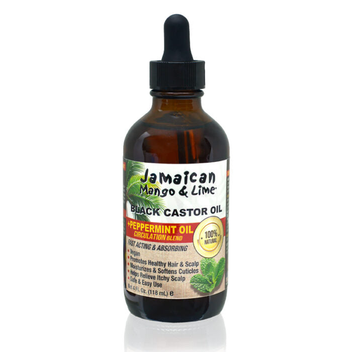 Jamaican Mango & Lime Black Castor Oil -Peppermint