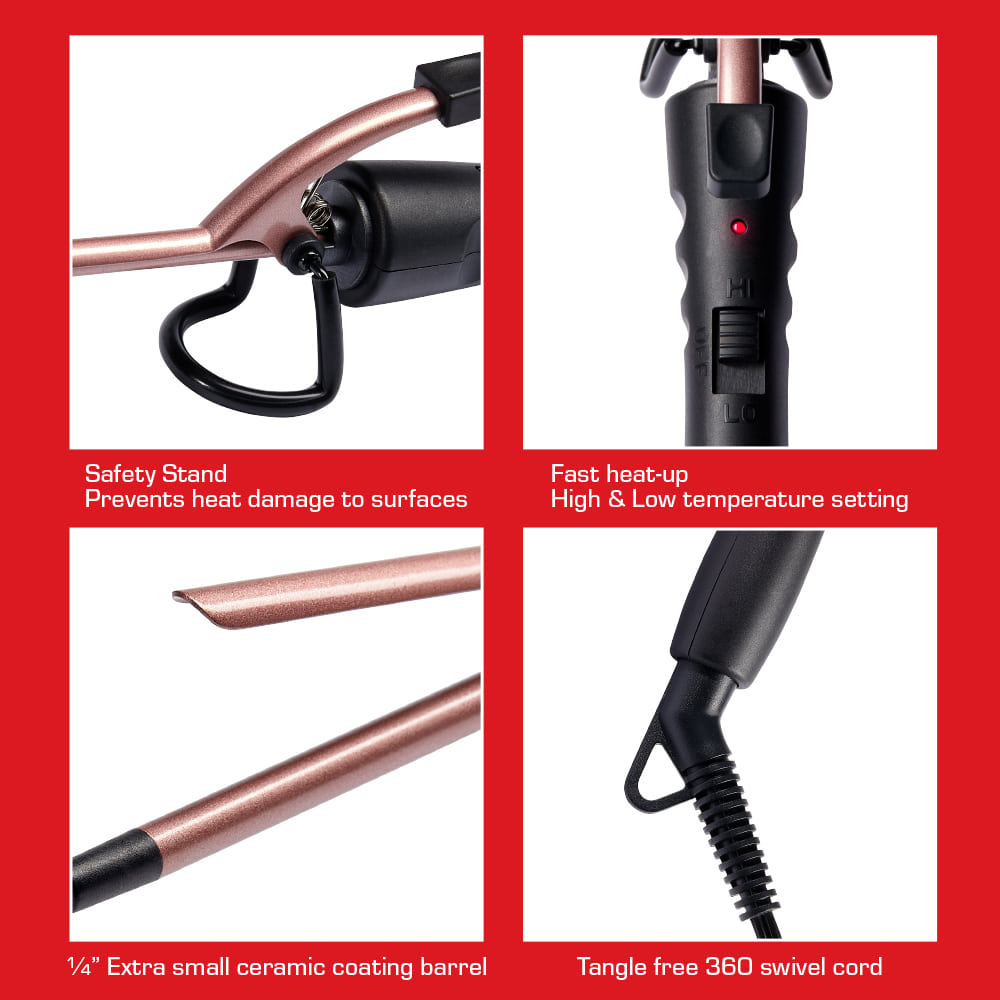 Red by Kiss 1/4" Pencil Curling Iron