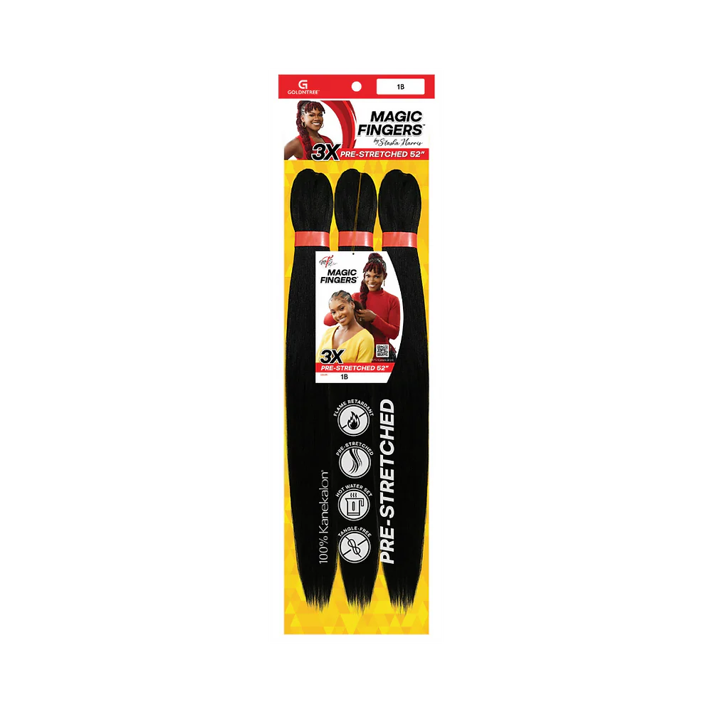 Magic Fingers 3X Pre-Stretched Braiding Hair 52"