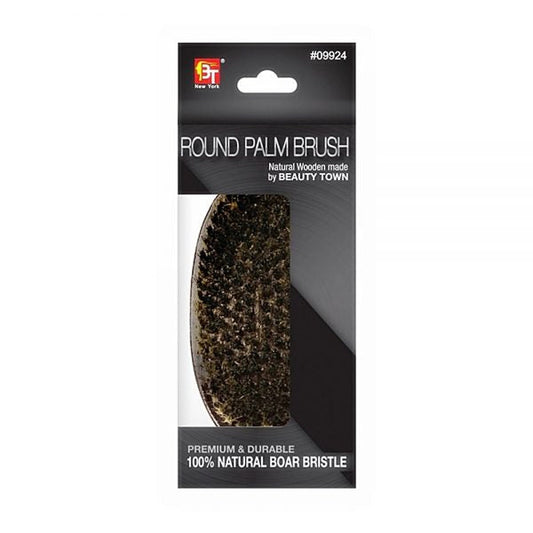 BT Wooden Round Palm Brush w/ Boar Bristle