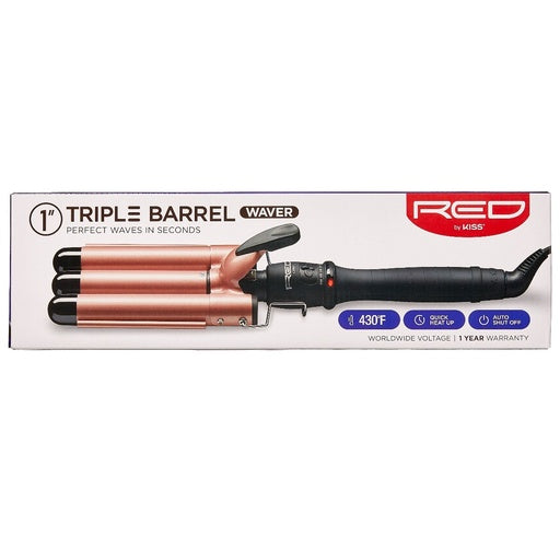 Red by Kiss 1" Triple Barrel Waver