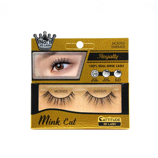 Royalty Mink Cat Eyelashes- Emerald