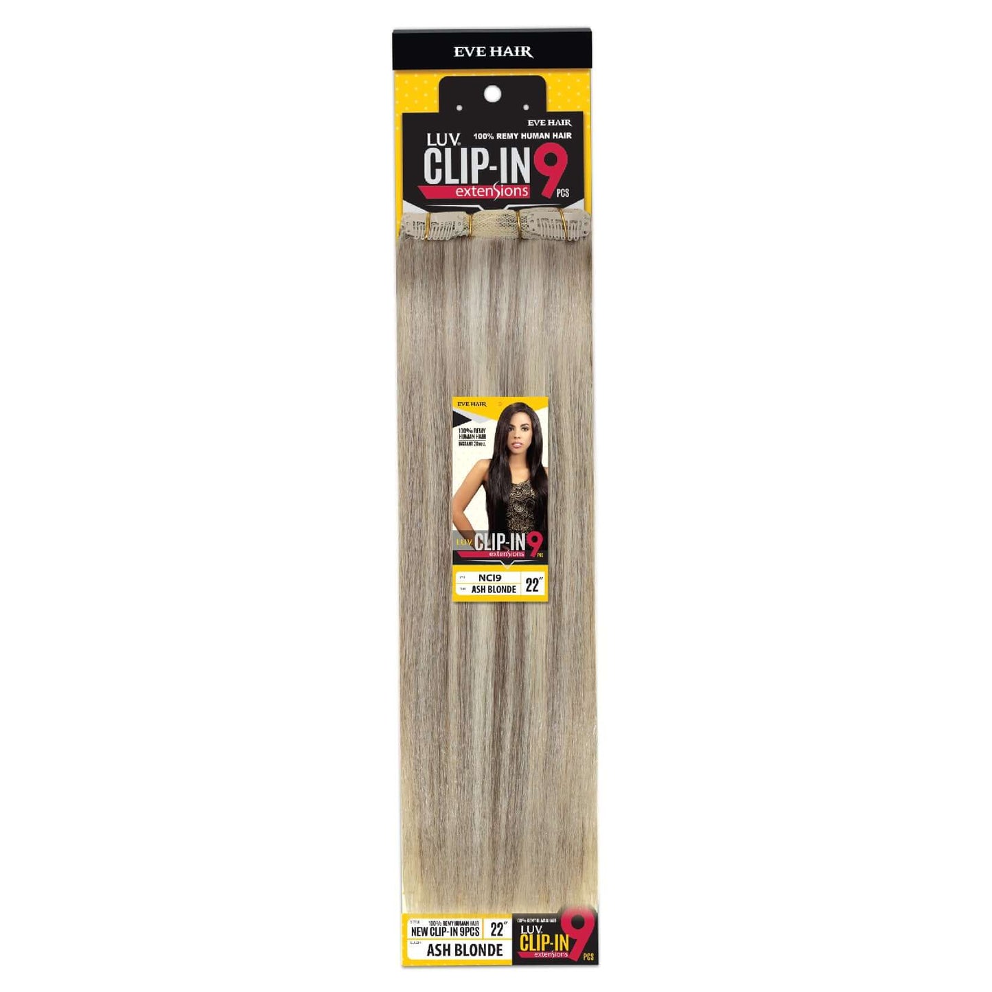 Eve Luv Clip-In 9pcs 100% Remy Human Hair 22"