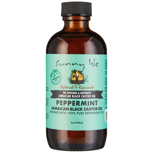 Sunny Isle Jamaican Black Castor Oil with Peppermint 4oz