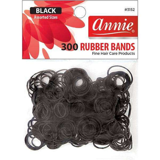 Annie Rubber Bands Assorted Black