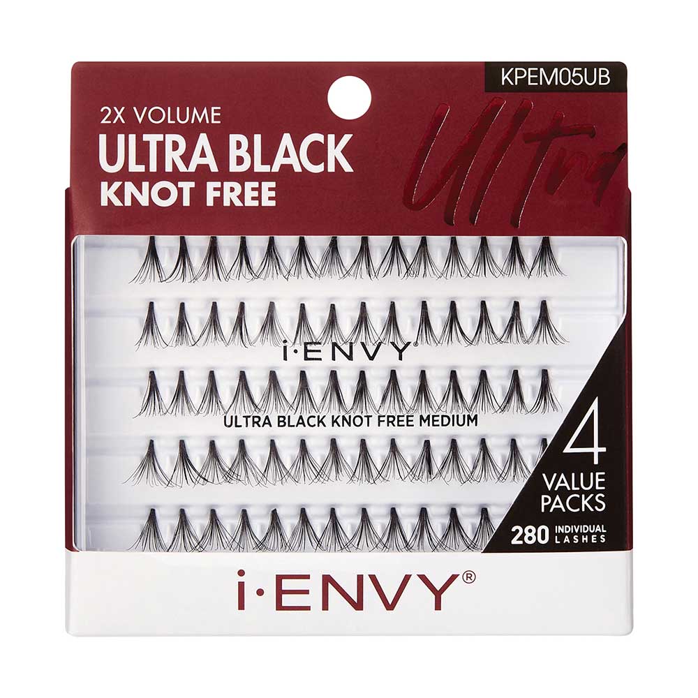 Kiss I-Envy Ultra Black Knot Free Individual 4 Value Pack