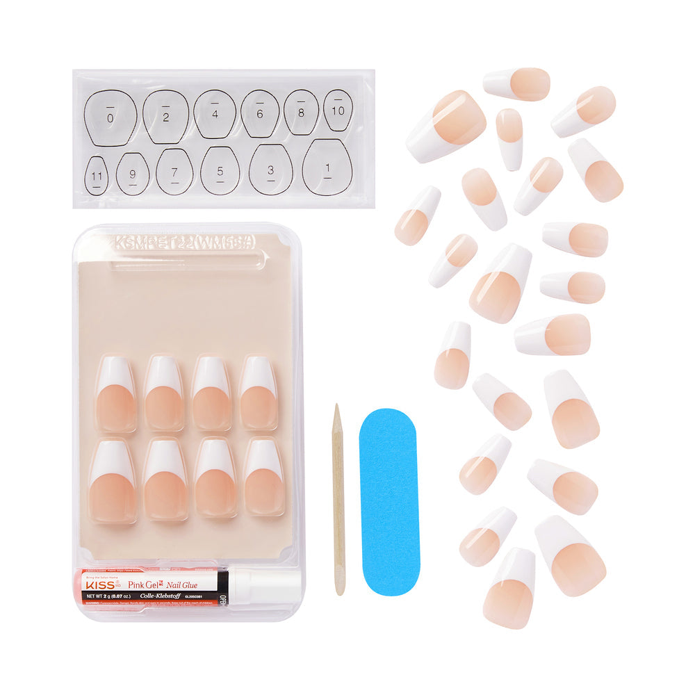 Kiss Salon Acrylic French Nail -Je Taaime