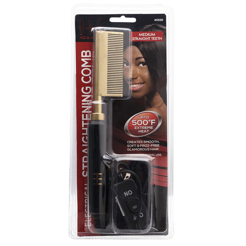 Hot & Hotter Electric Straightening Comb-Straight Teeth #5530