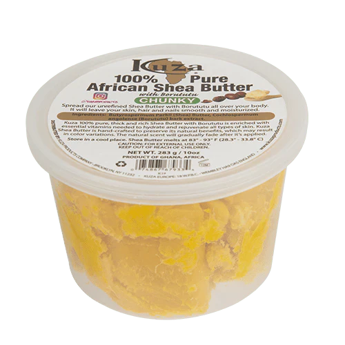Kuza® 100% Pure Yellow Shea Butter with Borututu, Chunky