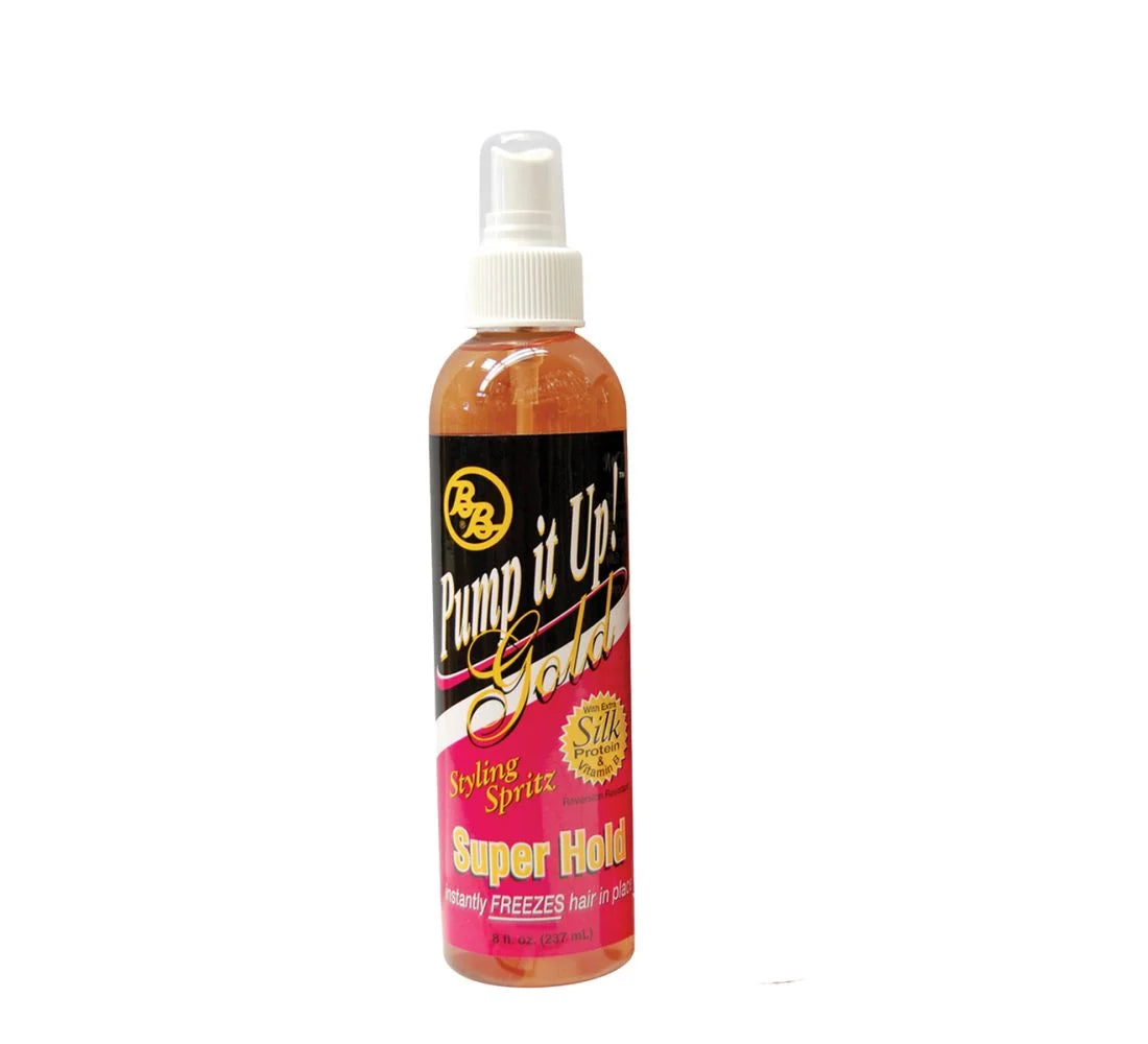 Bronner Brothers Pump it Up Gold Spritz Super Hold 8oz