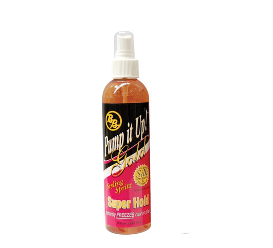 Bronner Brothers Pump it Up Gold Spritz Super Hold 8oz